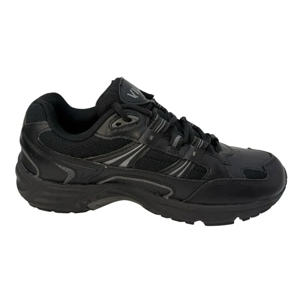 Vionic Walker Shoes Womens  Size 7 Black Leather Lace Up Sneaker Walking Comfort